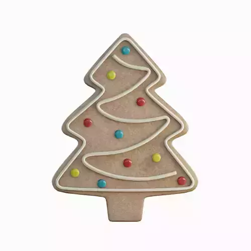 Gingerbread Cookie Tree 02 3D model
