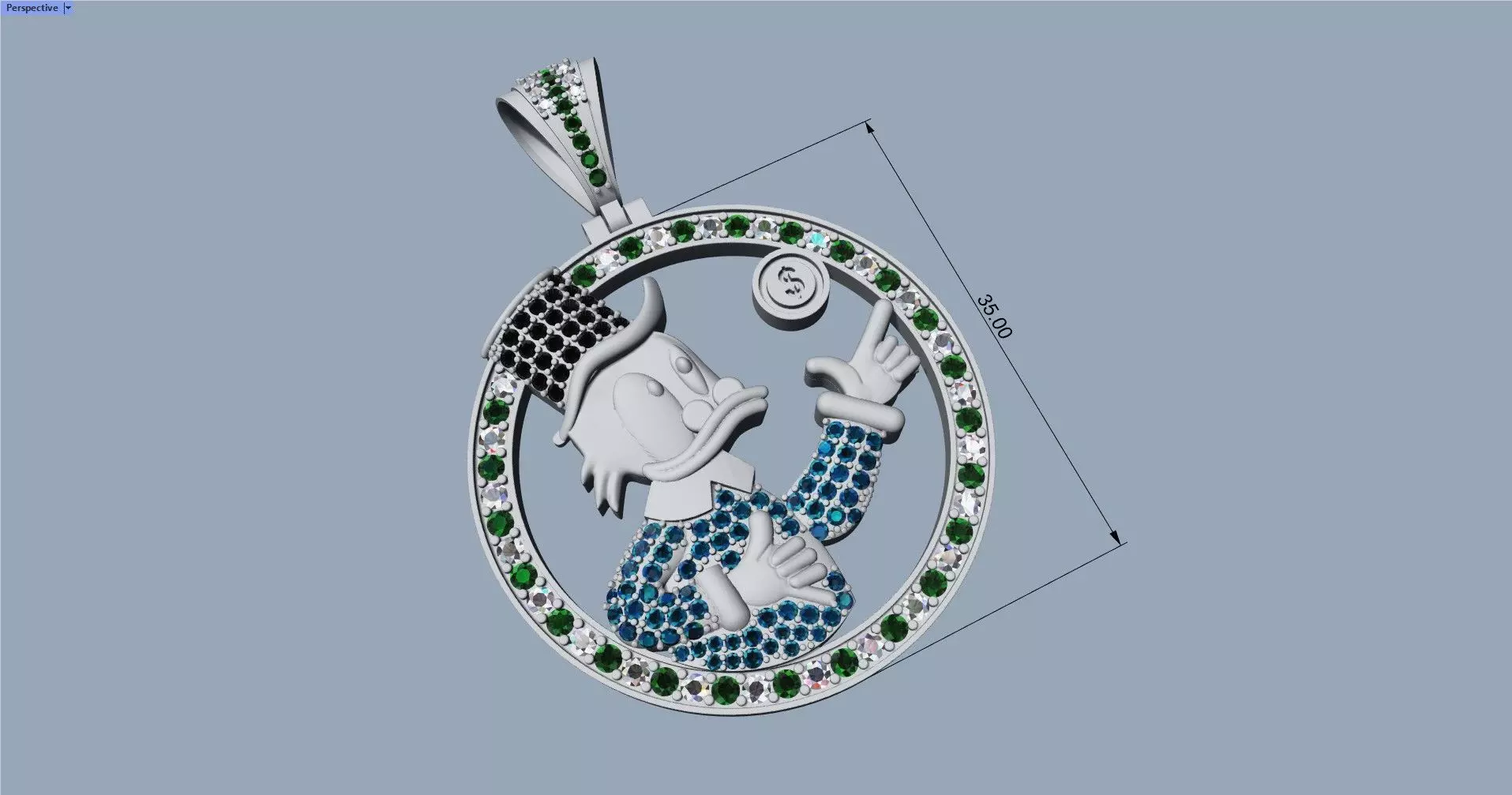 MC Duck pendant - Colgante Mc Pato 3D print model_6