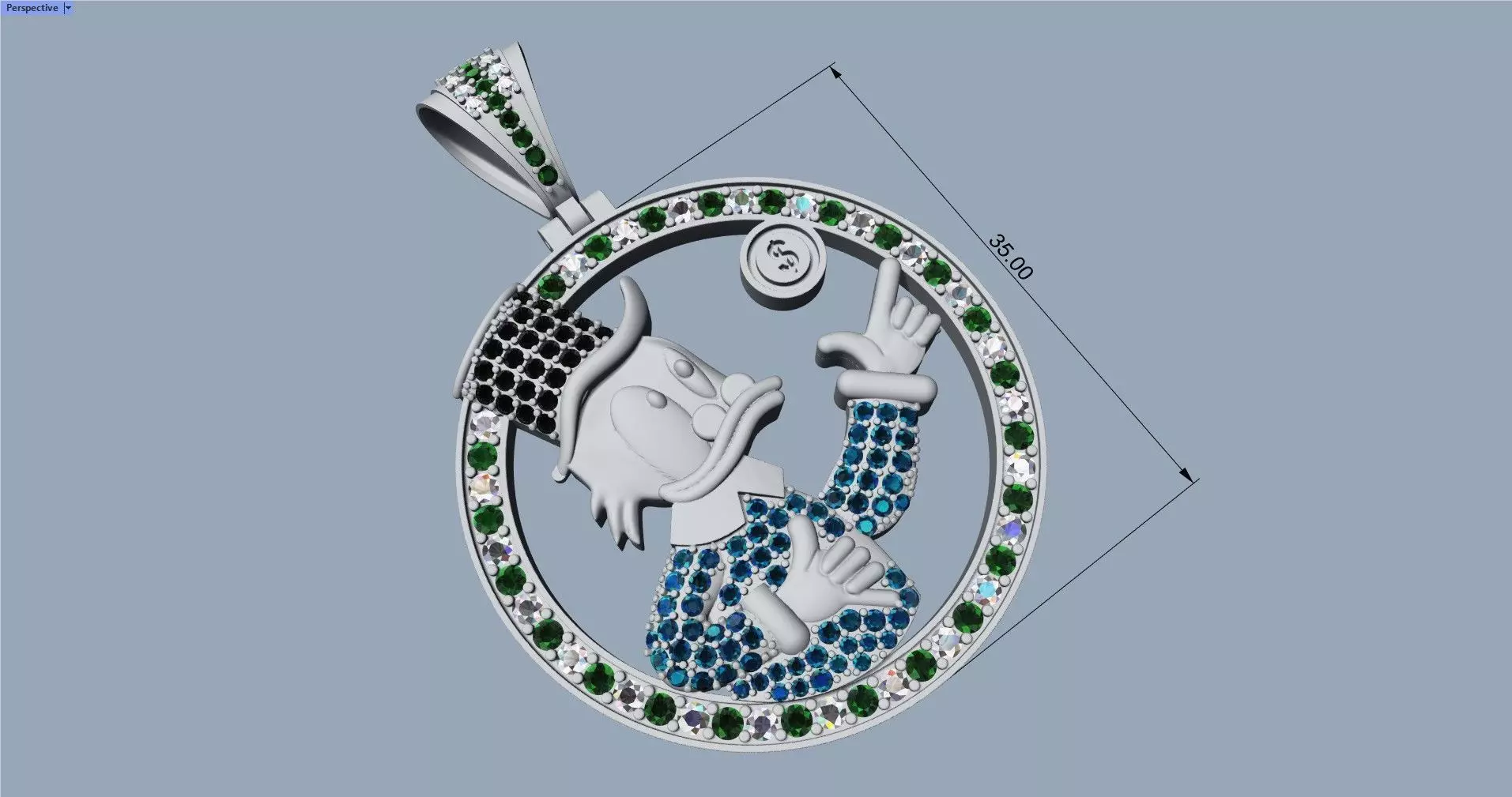 MC Duck pendant - Colgante Mc Pato 3D print model_0