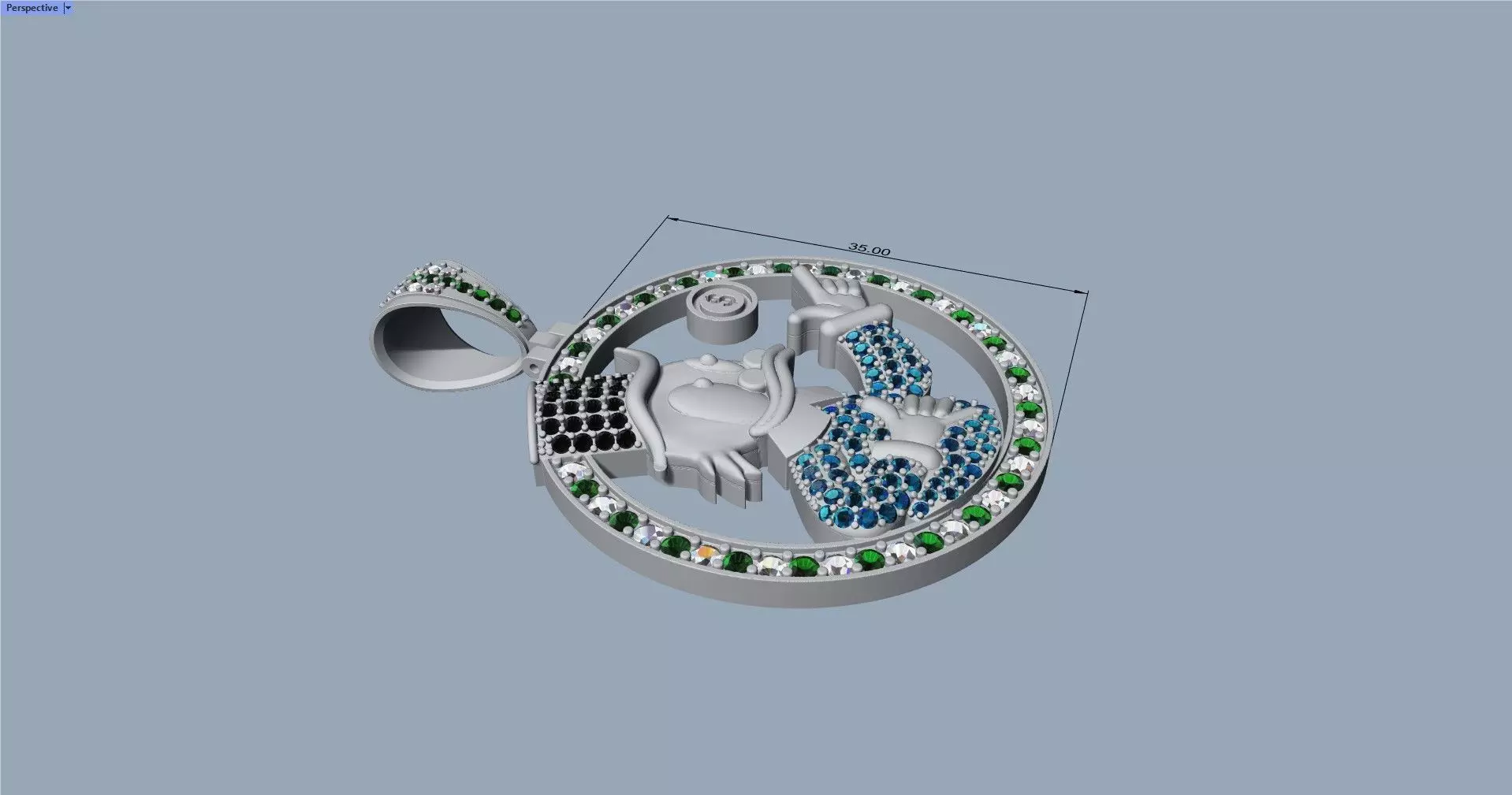 MC Duck pendant - Colgante Mc Pato 3D print model_8