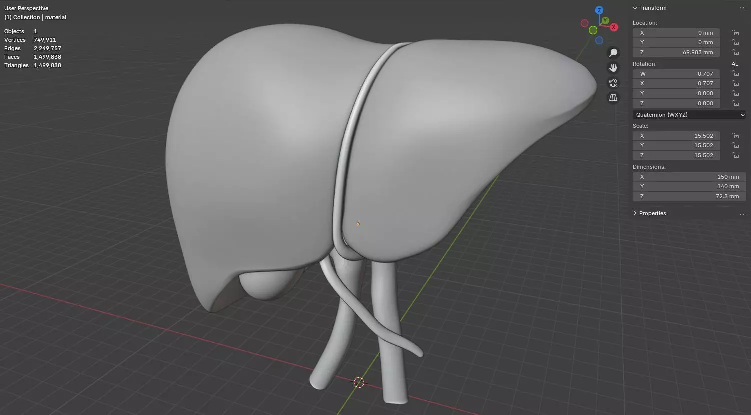 Human Liver 3D Model for 3D Printing Anatomical Organ 3D print model_16