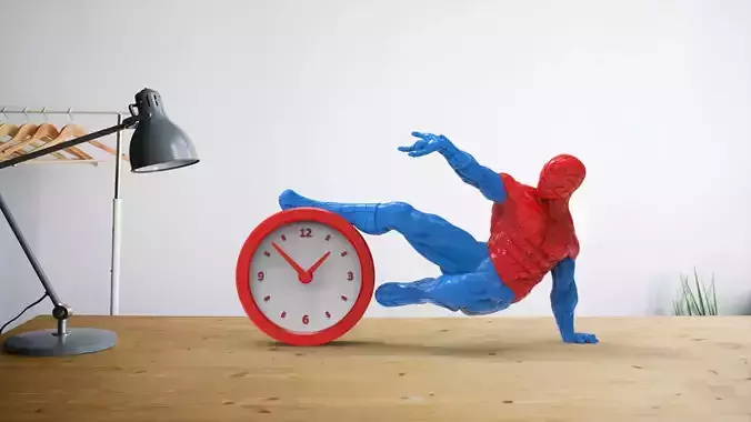 Spider-Man desk clock
