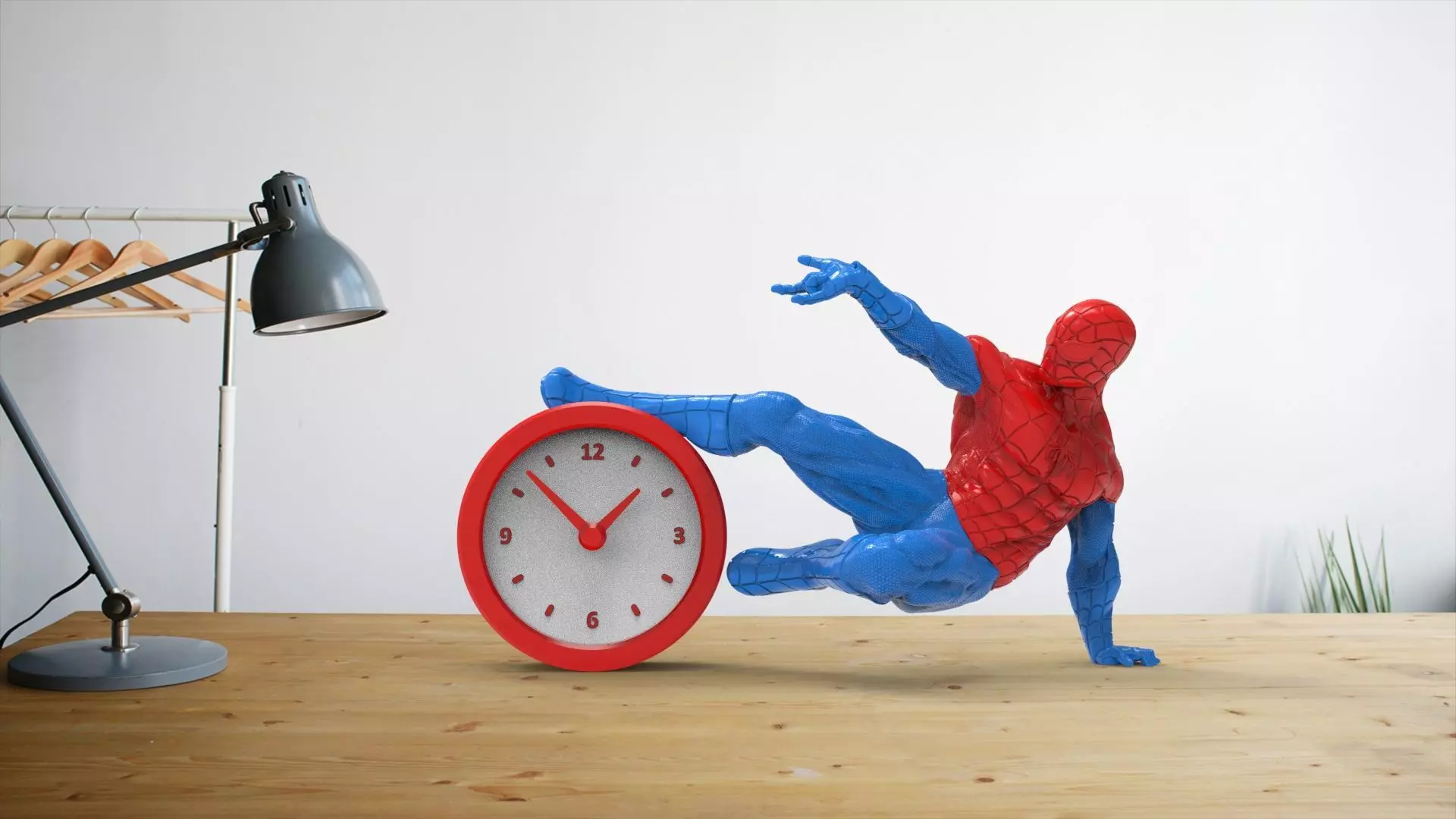 Spider-Man desk clock 3D print model