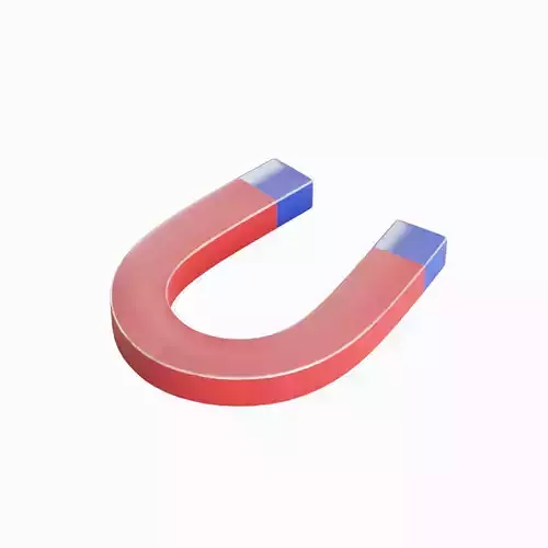 Horseshoe Magnet 02 Low-poly 3D model