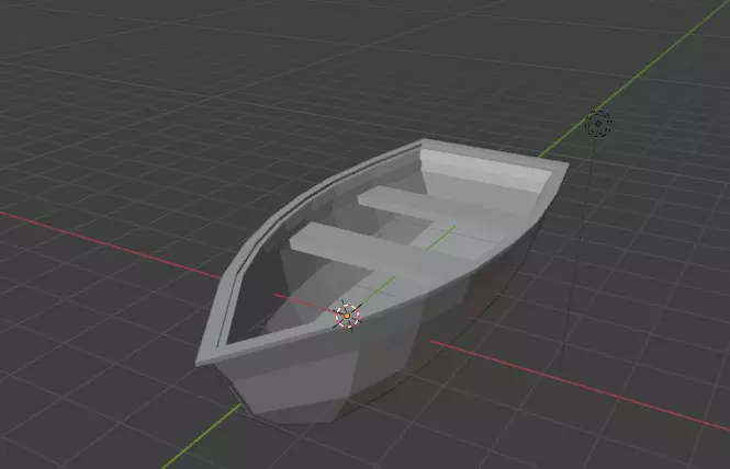Low Poly Rowboat Low-poly 3D model_2