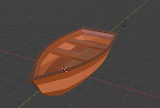Low Poly Rowboat Low-poly 3D model_1