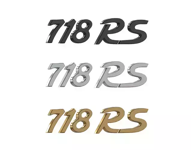 718 RS nameplate Porsche 