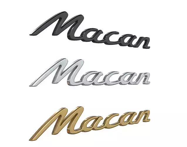 Macan nameplate Porsche 