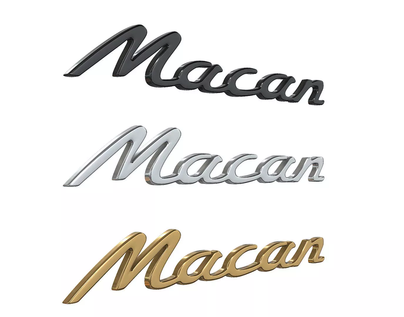 Macan nameplate Porsche  3D print model_0