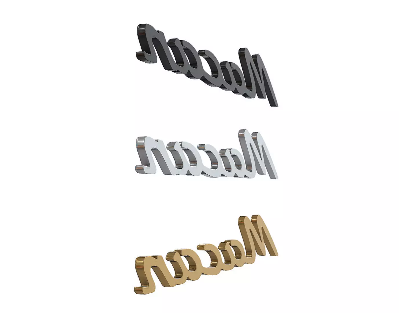 Macan nameplate Porsche  3D print model_4