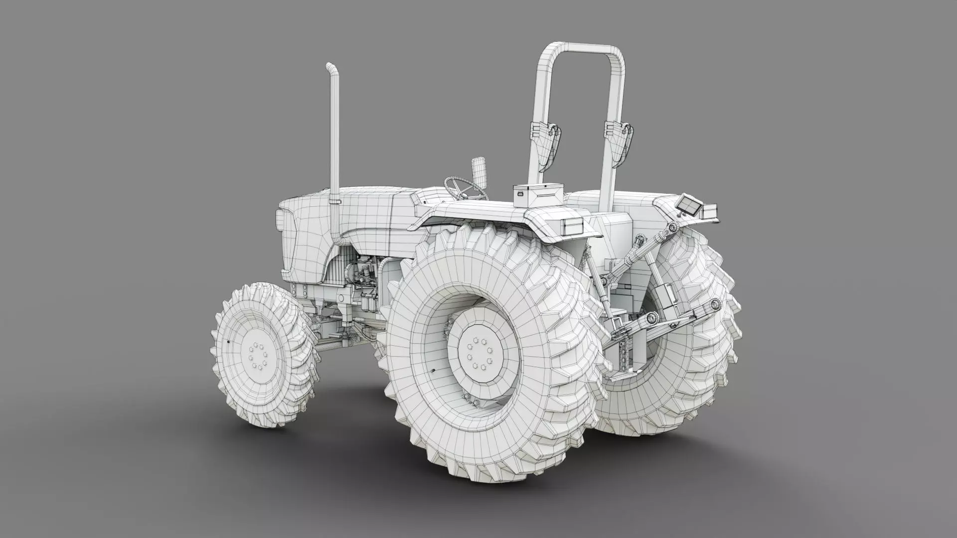 Game Ready John Deere 5050D Tractor Low-poly 3D model_6