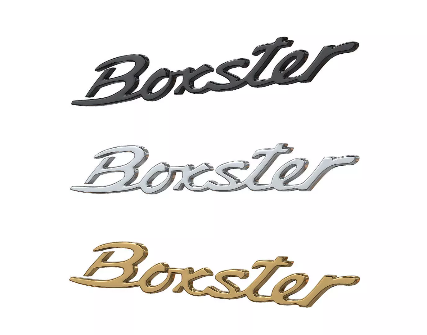 Boxster nameplate Porsche 3D print model_2