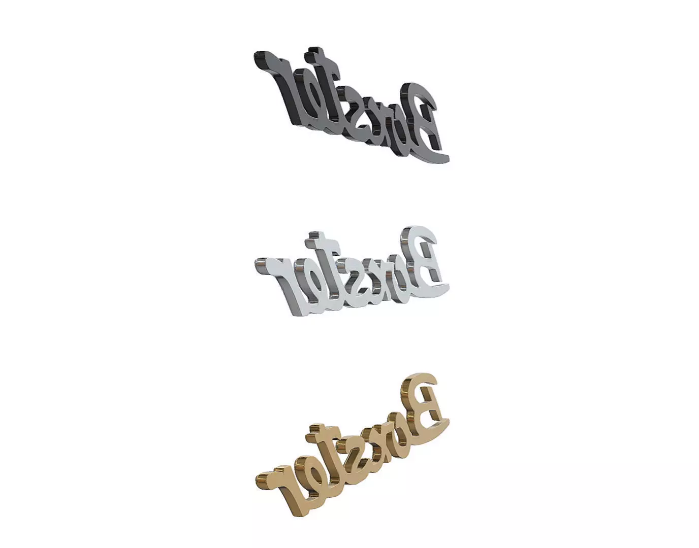 Boxster nameplate Porsche 3D print model_4