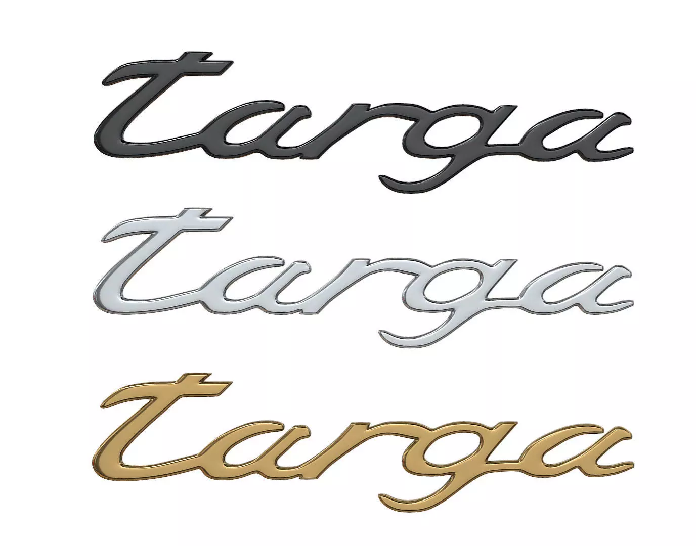 targa nameplate Porsche  3D print model_1