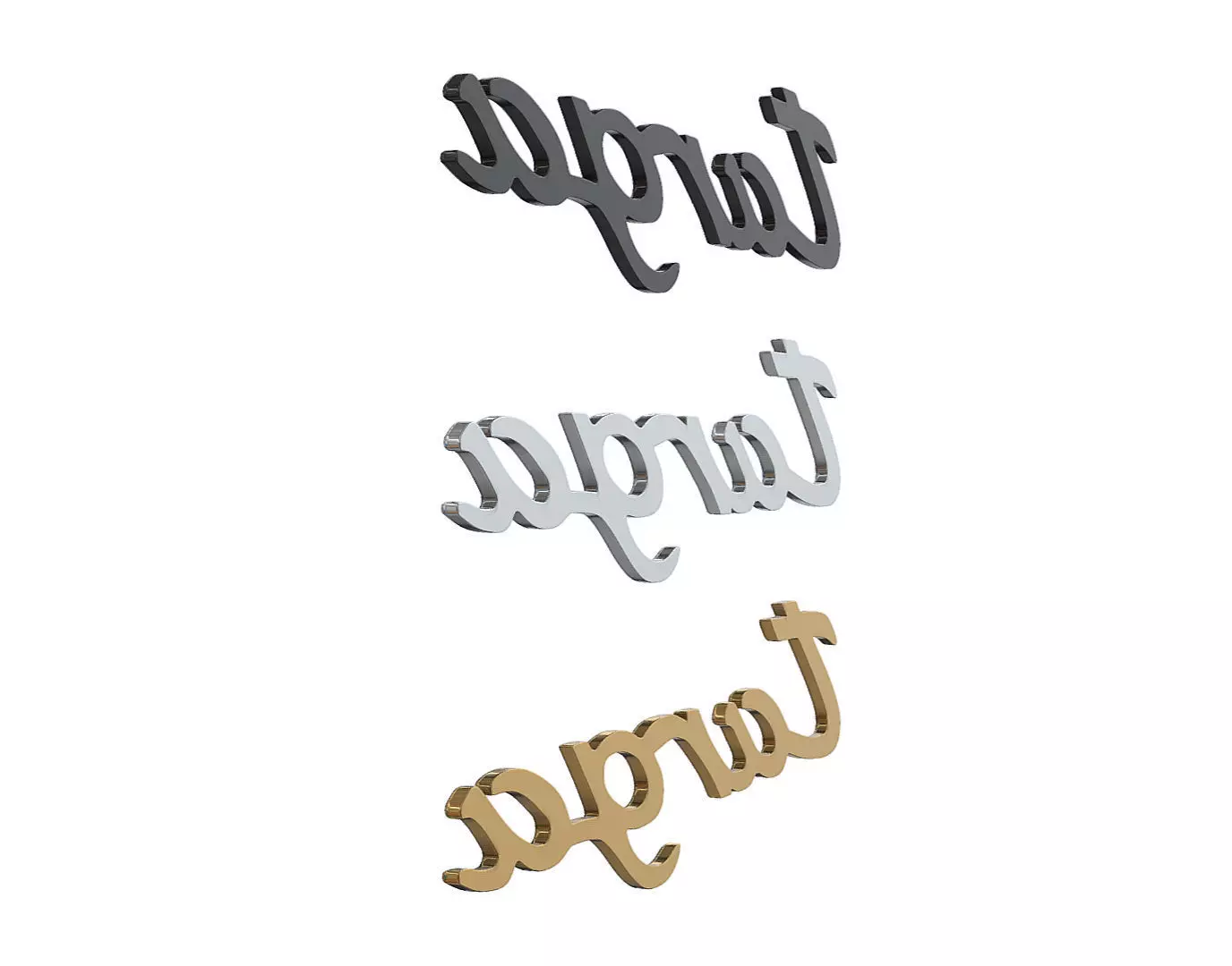 targa nameplate Porsche  3D print model_4