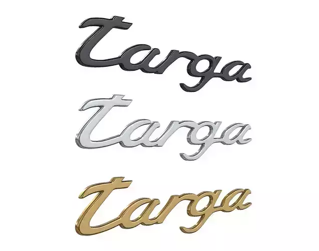 targa nameplate Porsche  3D print model