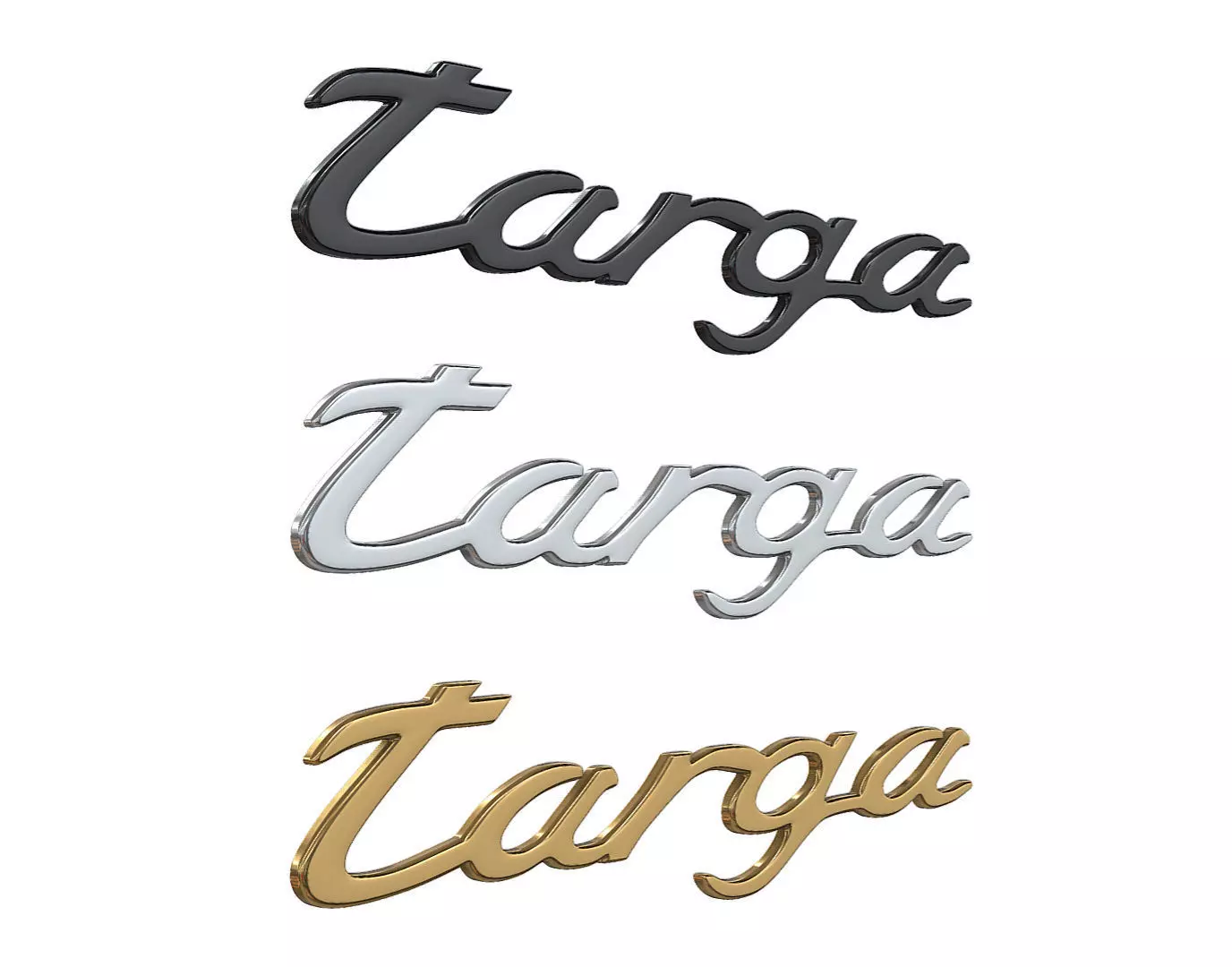 targa nameplate Porsche  3D print model_0