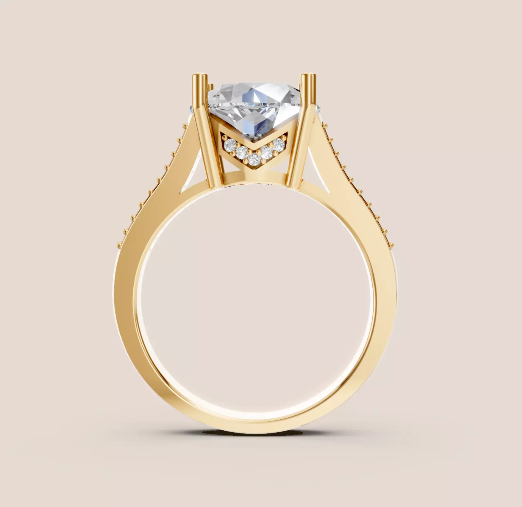 Solitaire Ring 3D print model_1