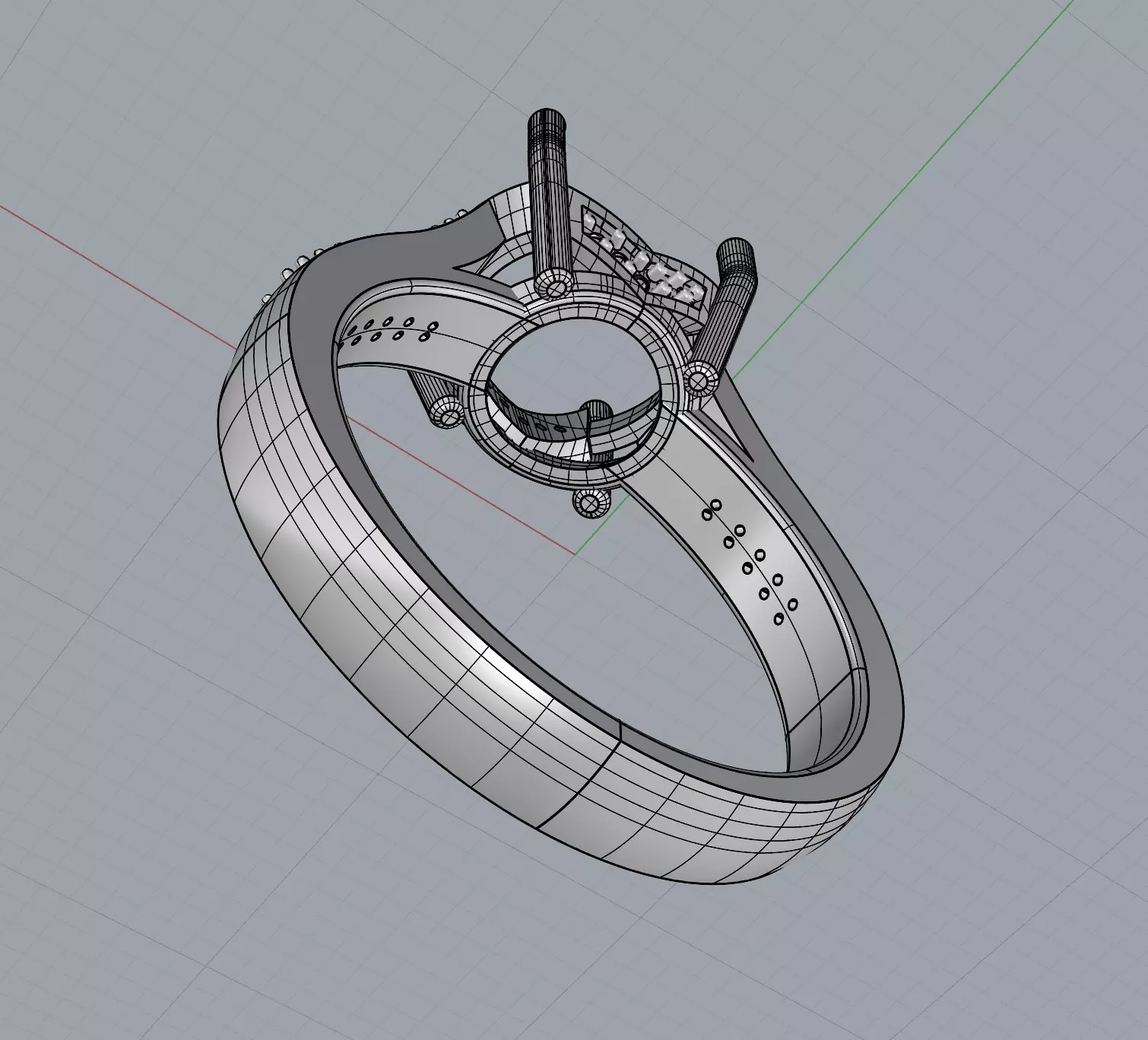 Solitaire Ring 3D print model_7