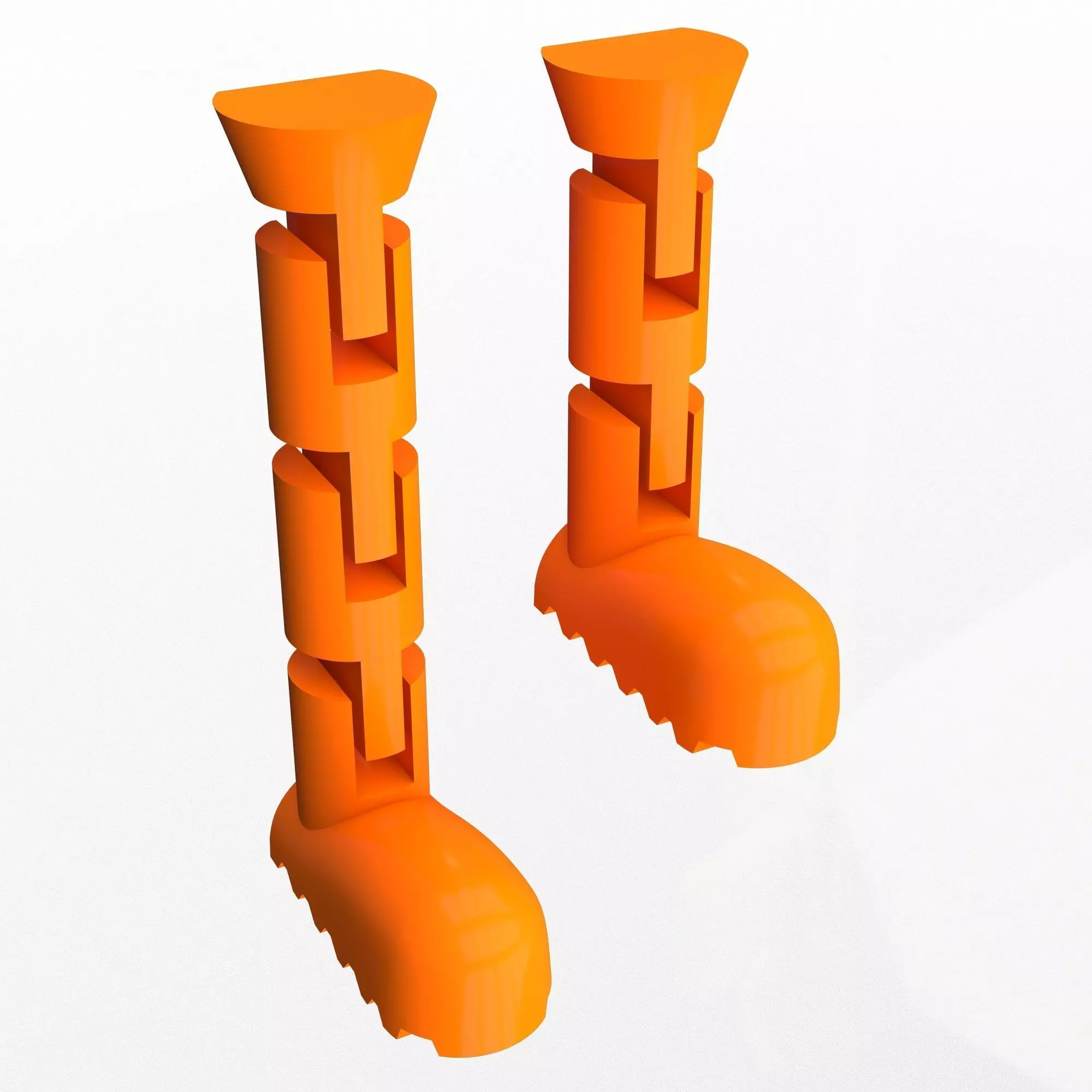 Legs Cute Flexi Articulated Skeleton Free low-poly 3D model