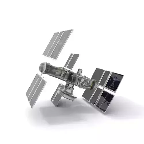 Orbital Space Station model pack Low-poly 3D model