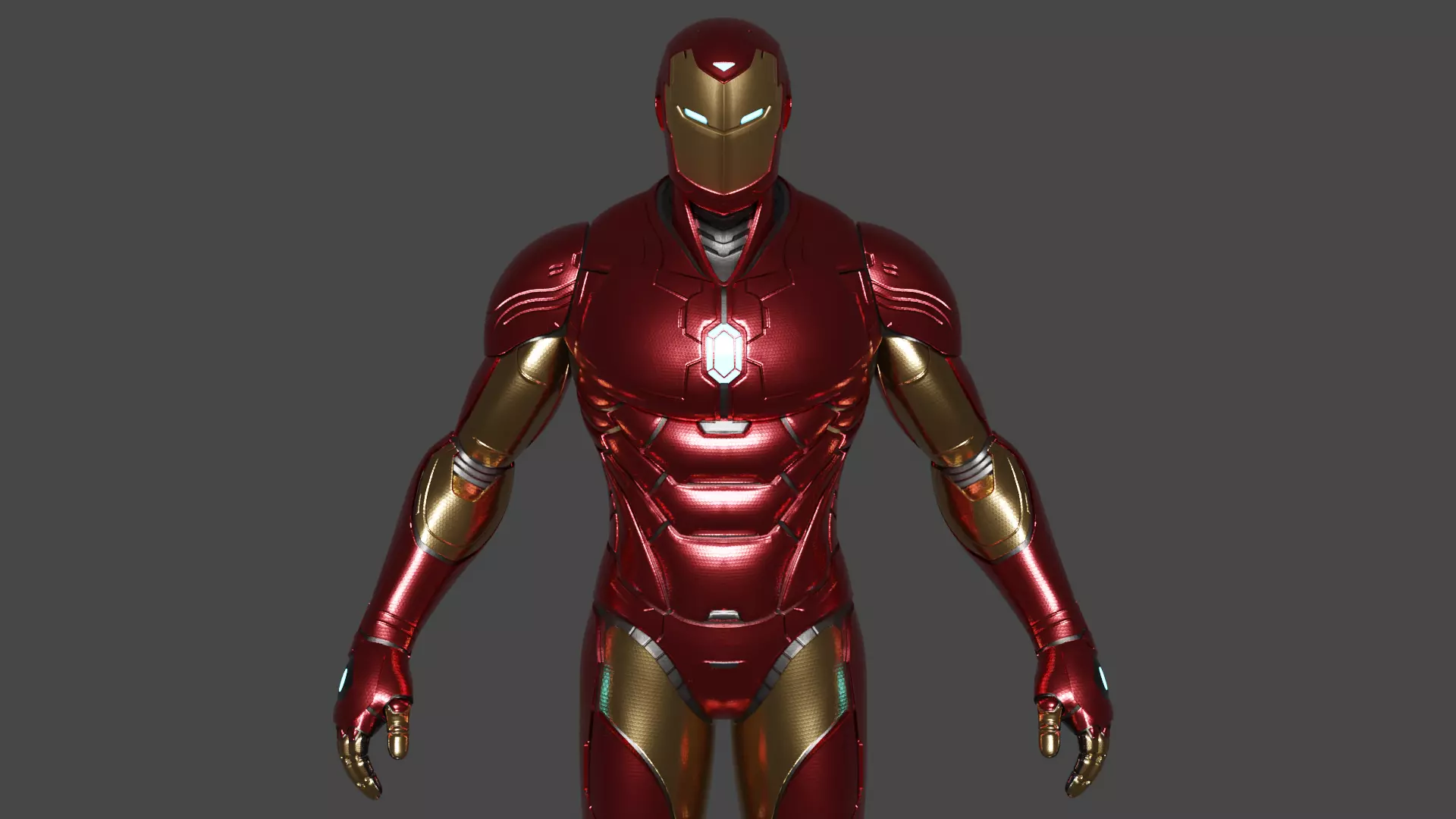 Ironman Prime Armor Low-poly 3D model_1