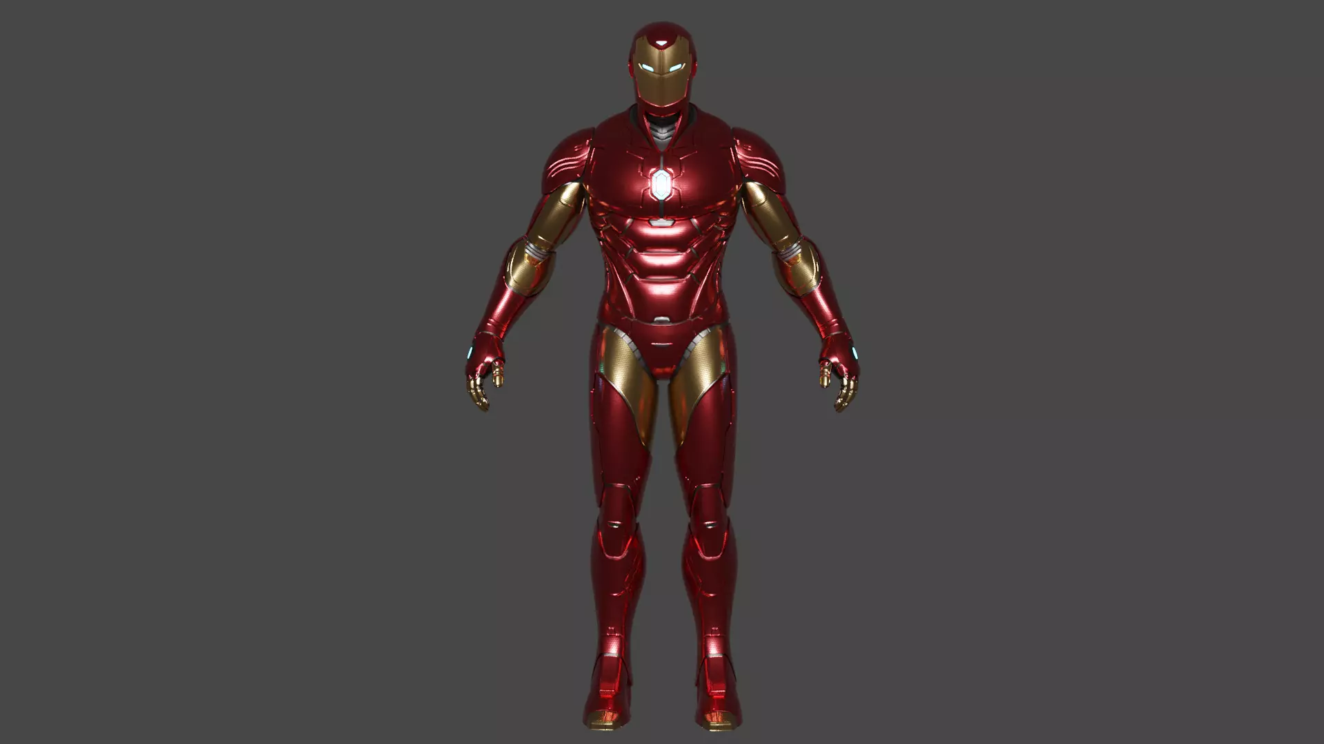 Ironman Prime Armor Low-poly 3D model_0