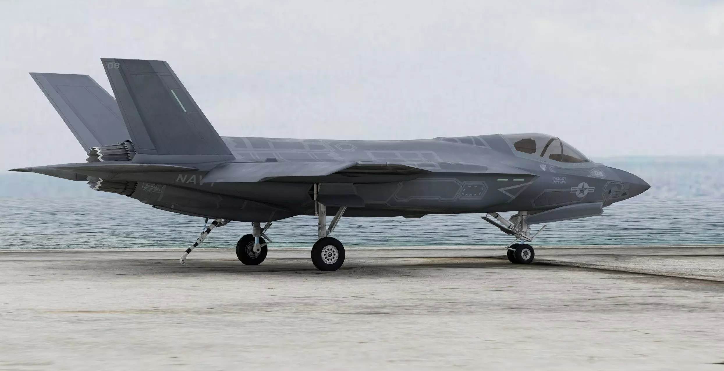 Lockheed Martin F-35C Lightning II NAVY Carrier 3D model_2