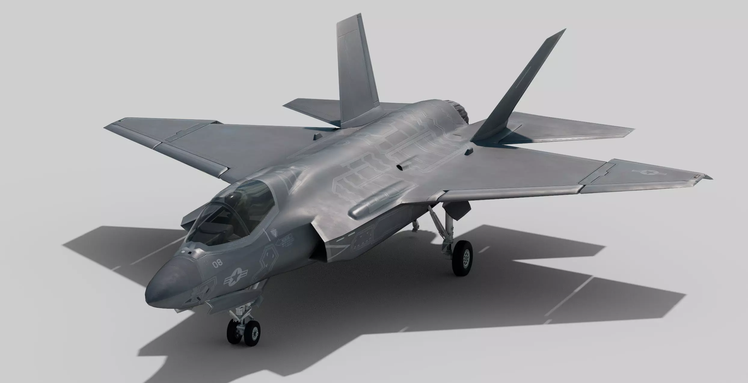 Lockheed Martin F-35C Lightning II NAVY Carrier 3D model_10