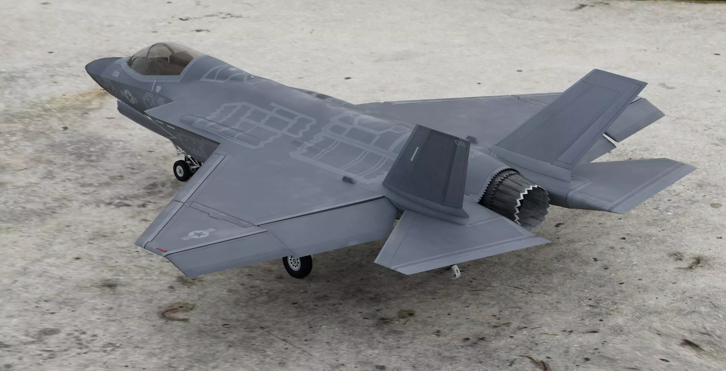 Lockheed Martin F-35C Lightning II NAVY Carrier 3D model_5