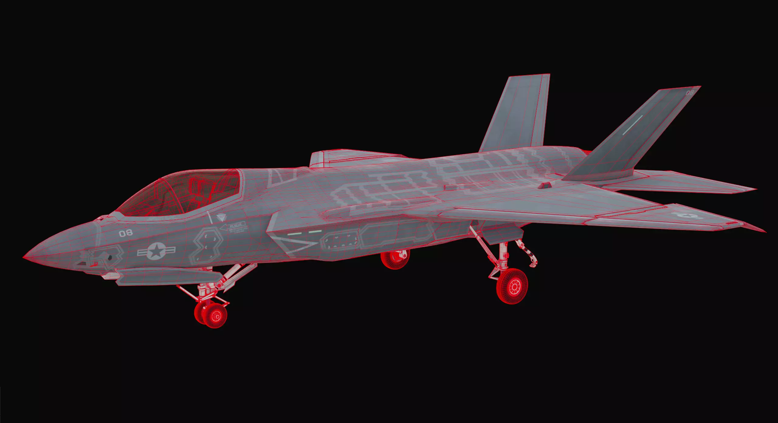 Lockheed Martin F-35C Lightning II NAVY Carrier 3D model_7