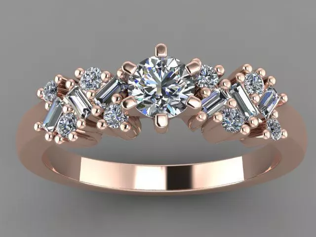 Wedding Ring 3D print model_7