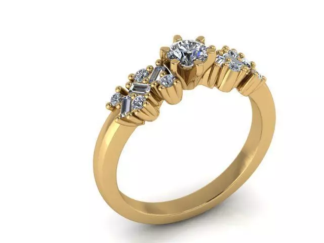 Wedding Ring 3D print model_5