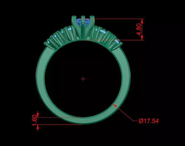 Wedding Ring 3D print model_10