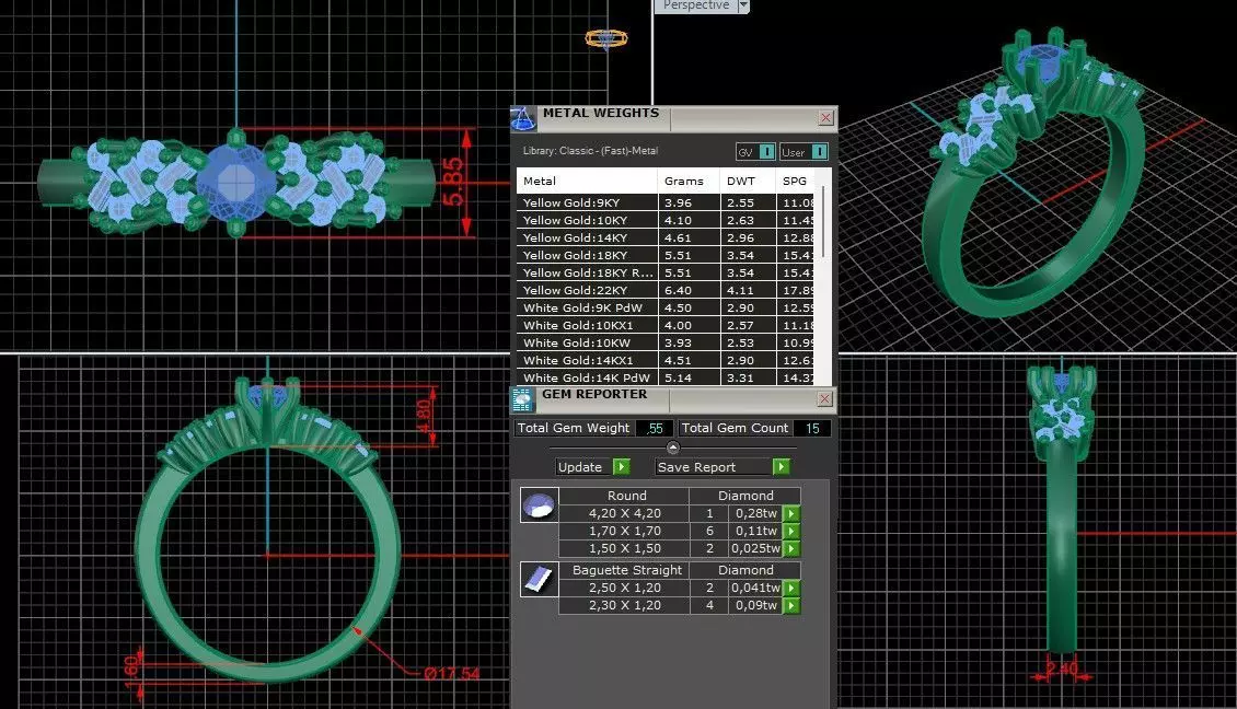 Wedding Ring 3D print model_12