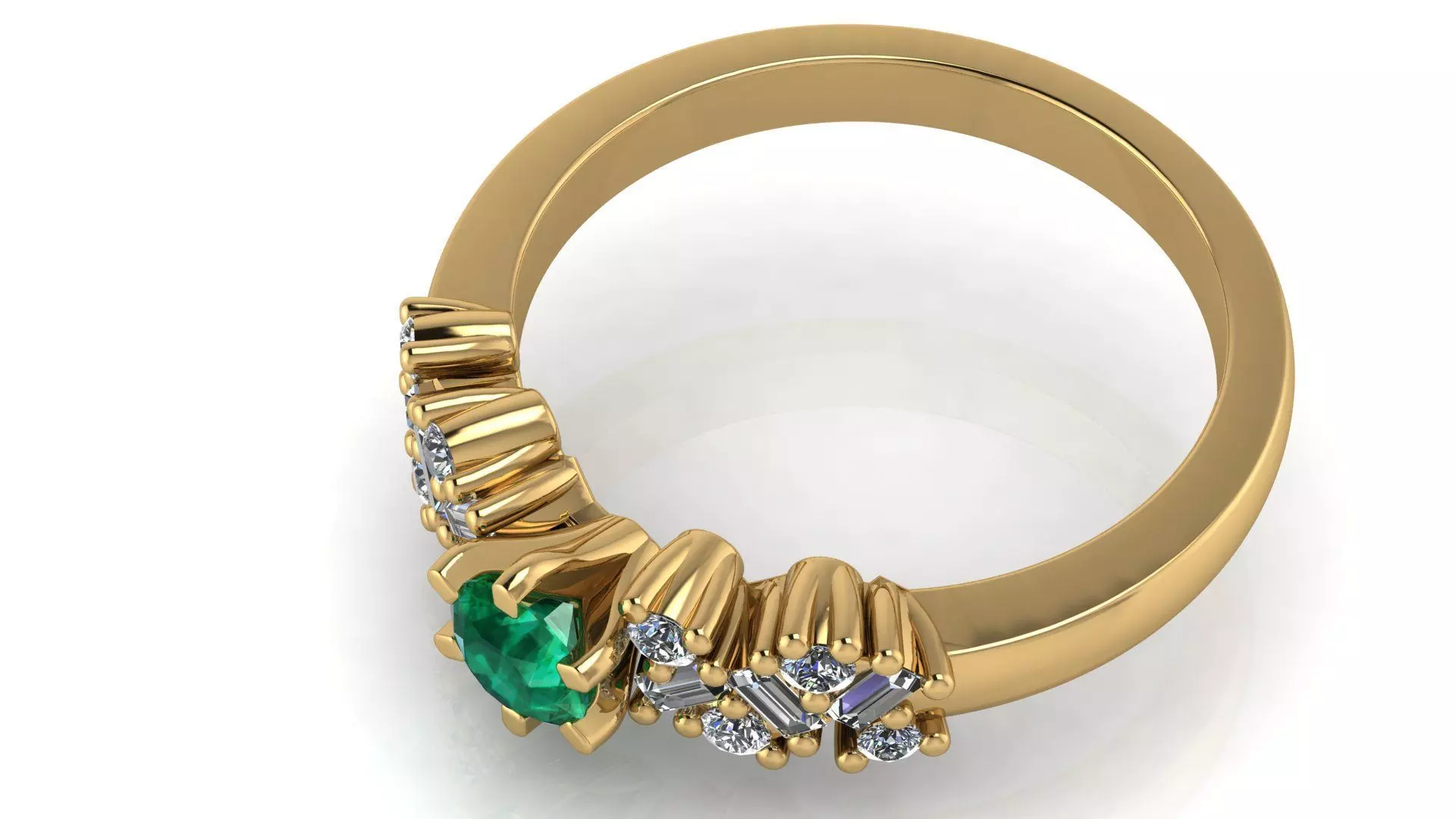 Wedding Ring 3D print model_8