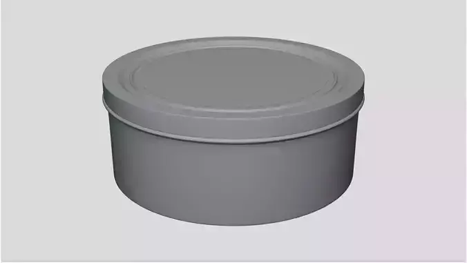 Round Tin Can - Geometry Only No Textures No Materials