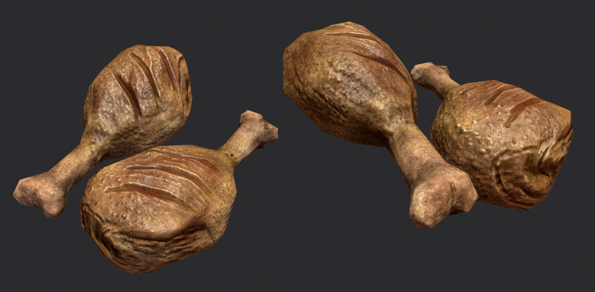 Chicken Leg Free low-poly 3D model_1