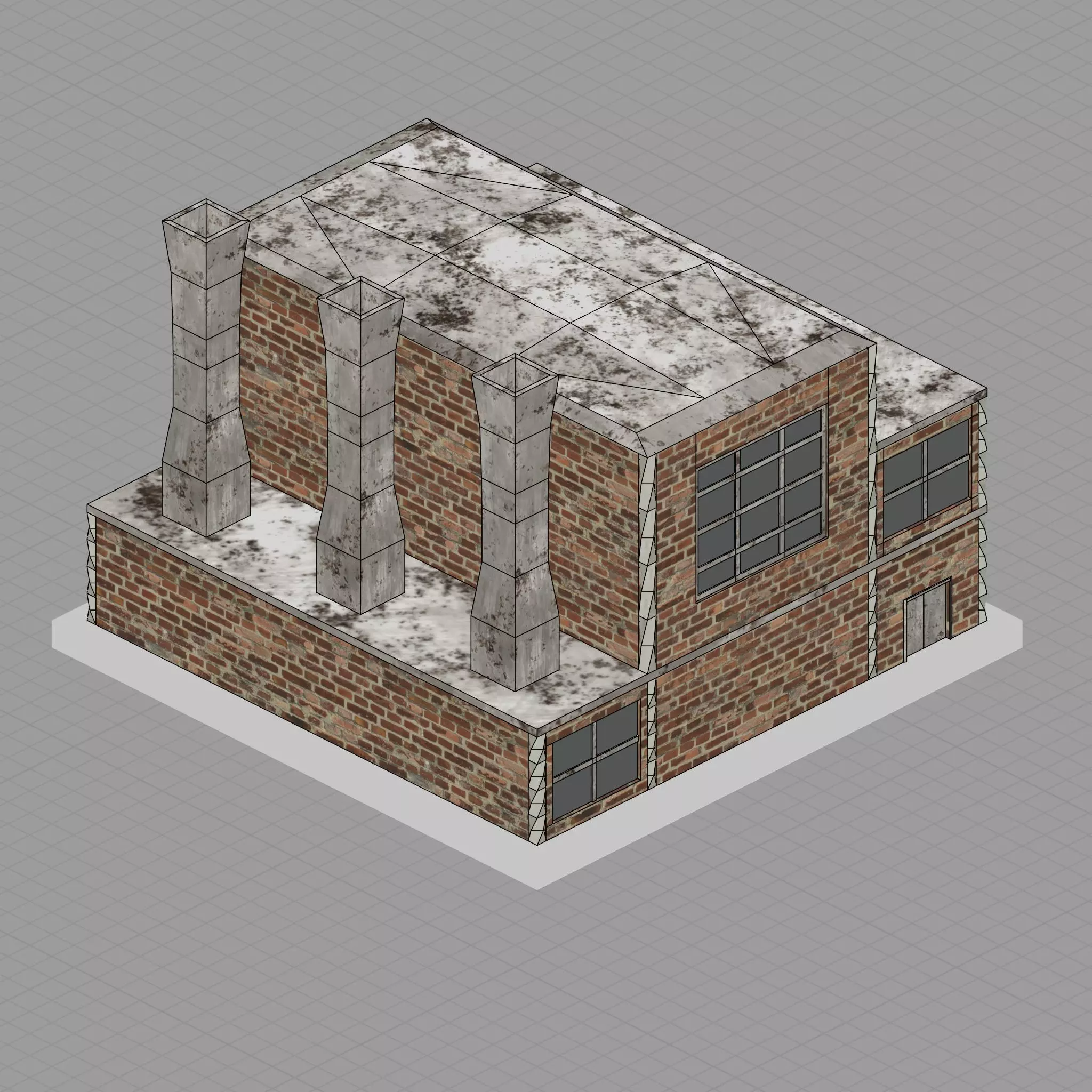 Low Poly City Pack Game Ready Buildings Low-poly 3D model_11