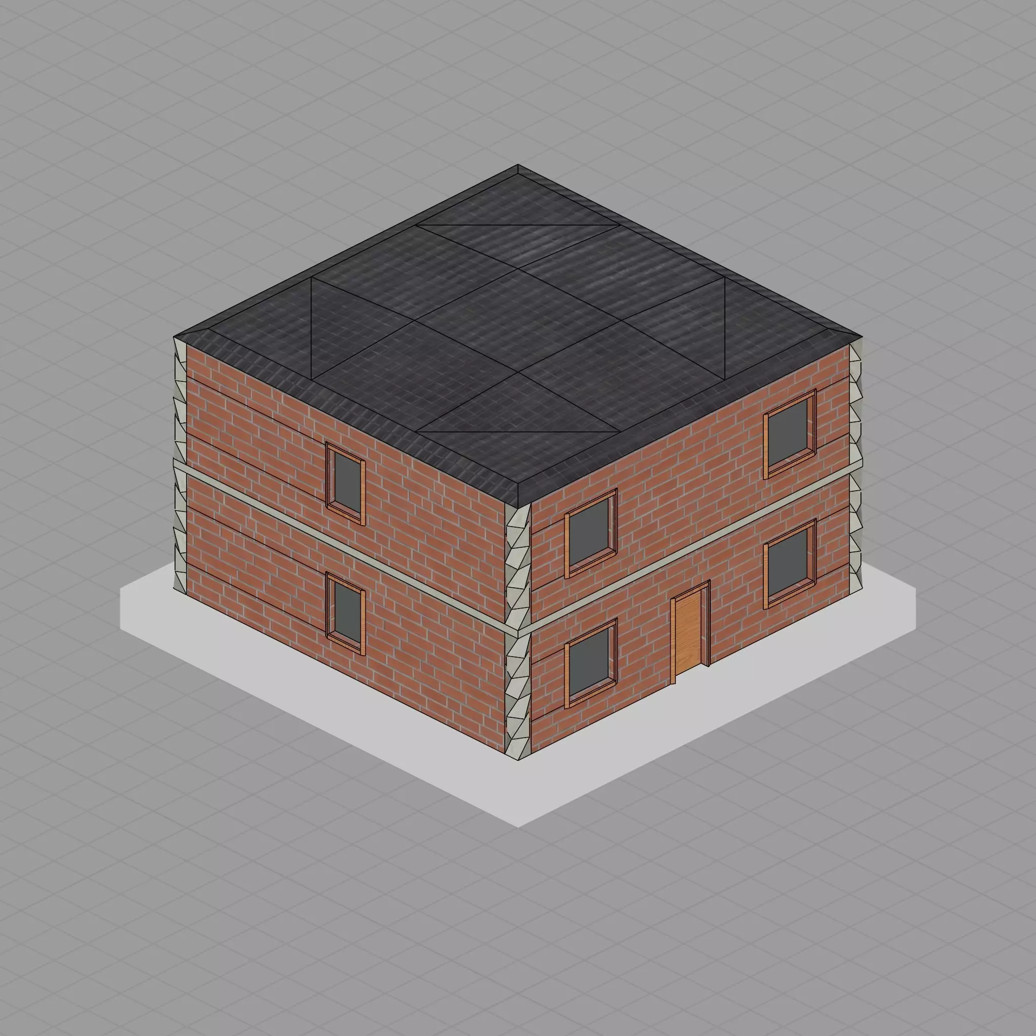 Low Poly City Pack Game Ready Buildings Low-poly 3D model_15