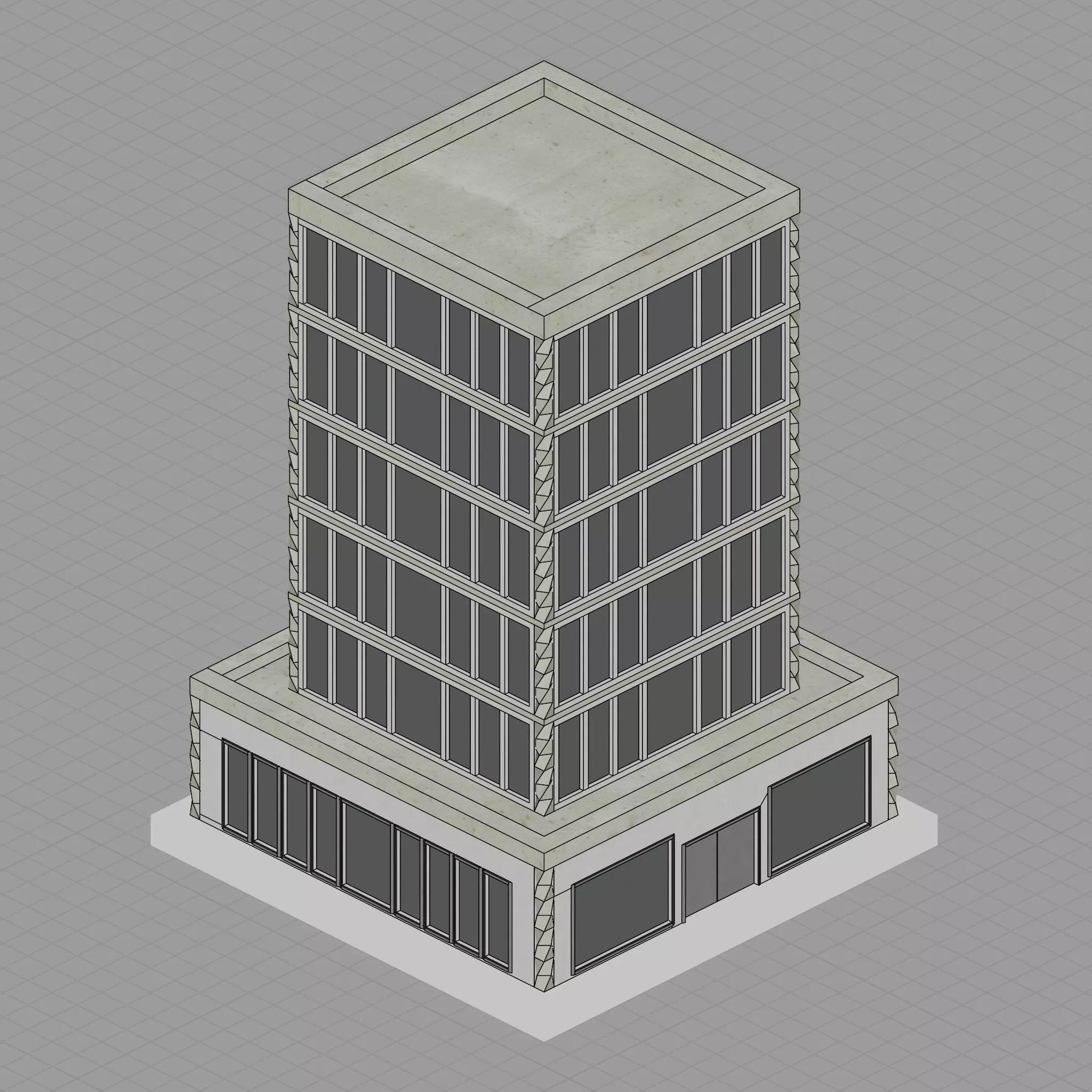 Low Poly City Pack Game Ready Buildings Low-poly 3D model_17