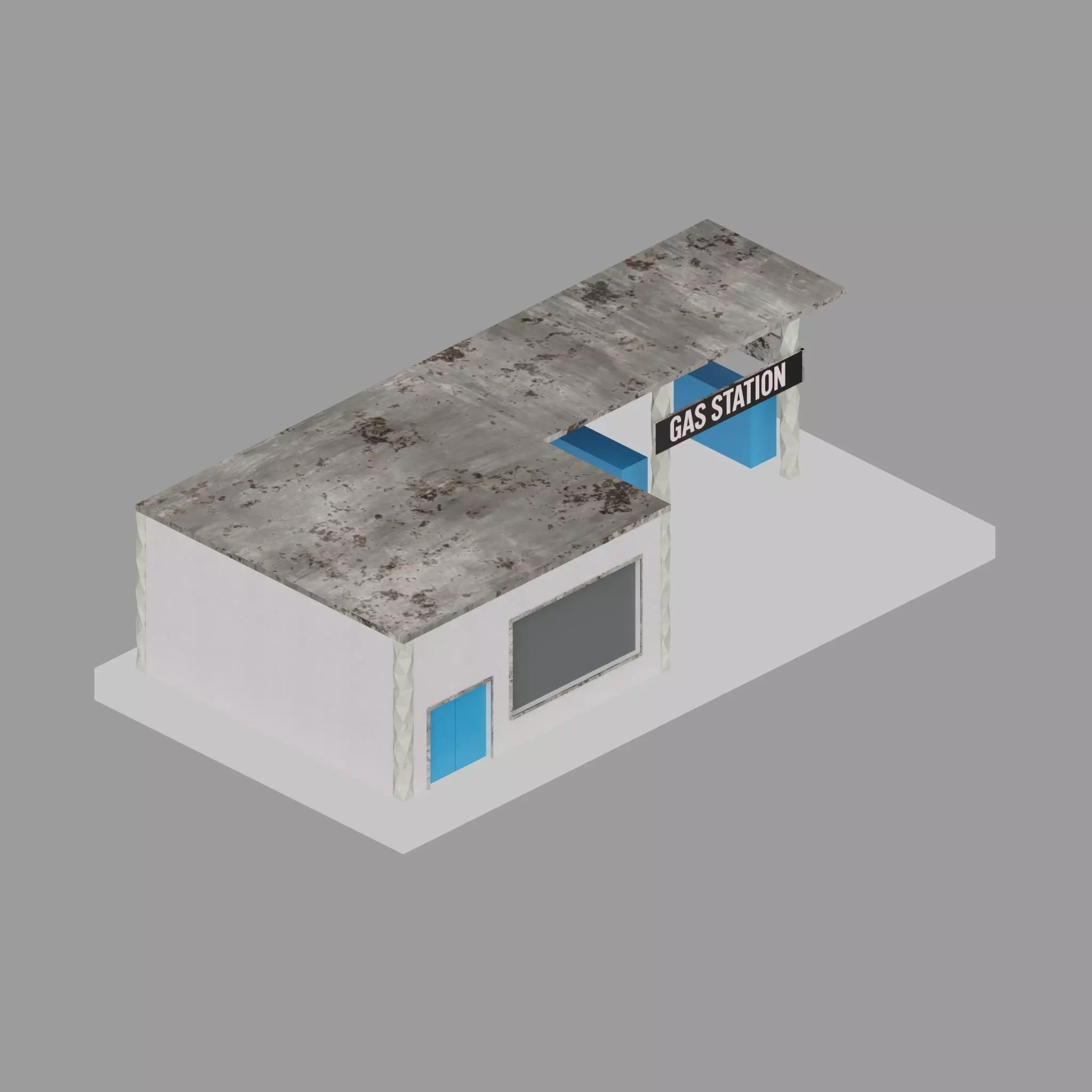 Low Poly City Pack Game Ready Buildings Low-poly 3D model_18