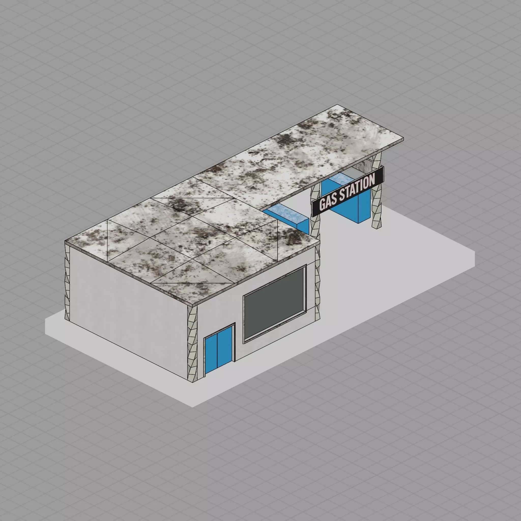 Low Poly City Pack Game Ready Buildings Low-poly 3D model_19