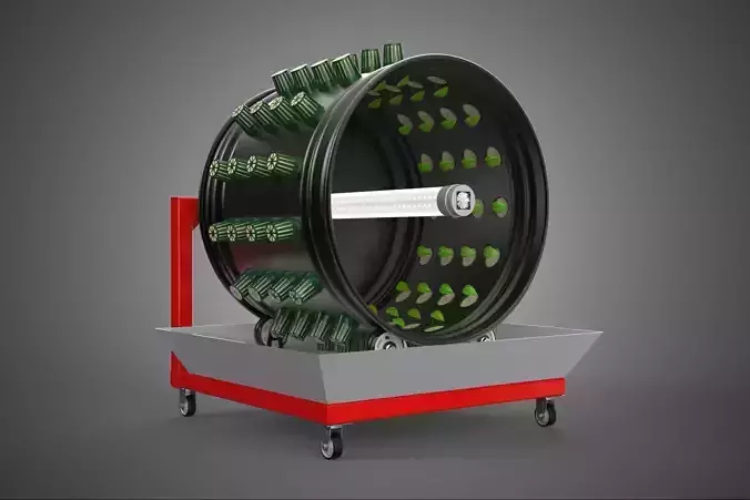 GARDEN ROTARY HYDROPONIC SPIN PLANT GROW FARM CYLINDER SYSTEM UP