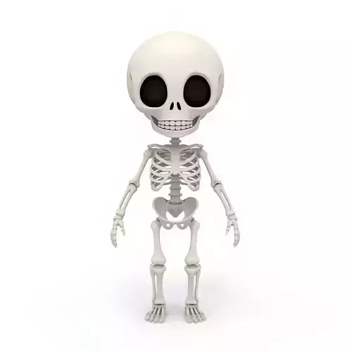 Detailed Halloween Skeleton Character 3D Model  Halloween Figure