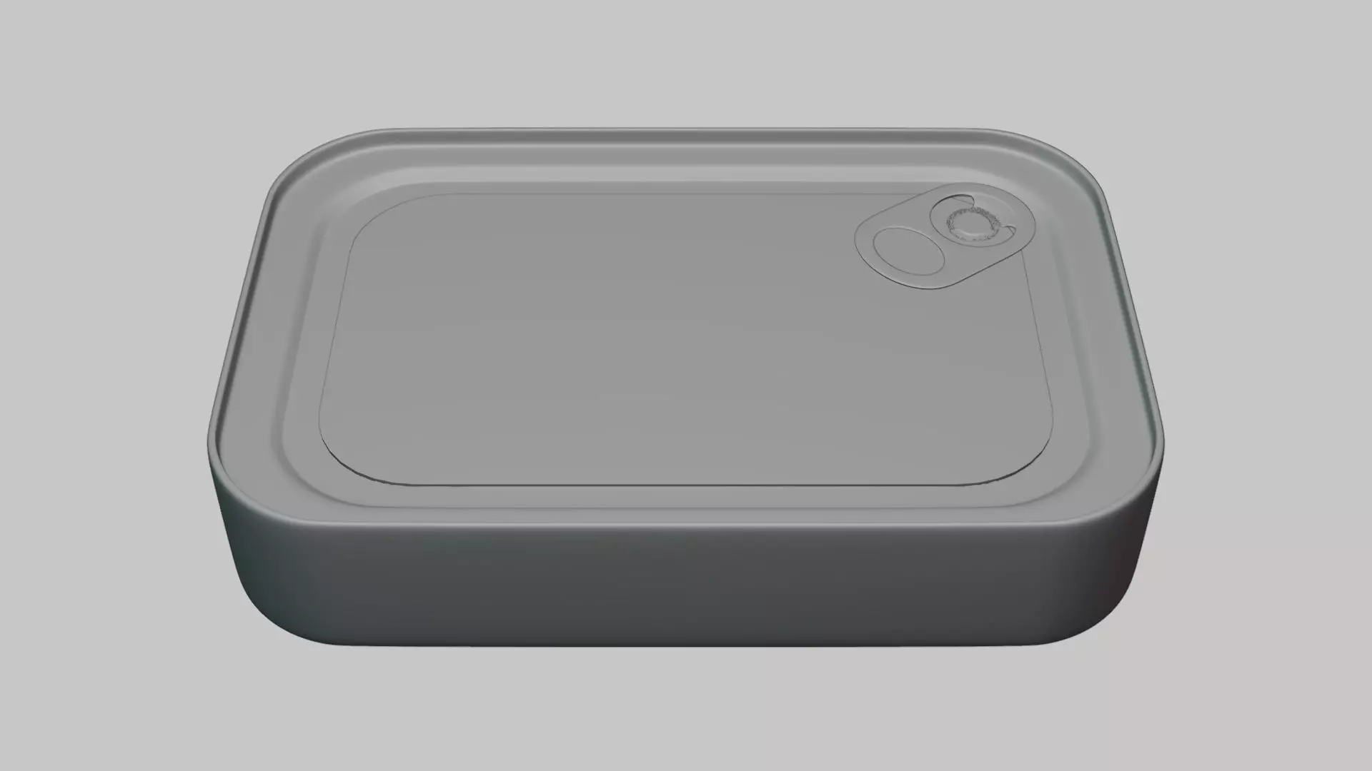 Tin Box Package - Geometry Only No Textures No Materials 3D model_0