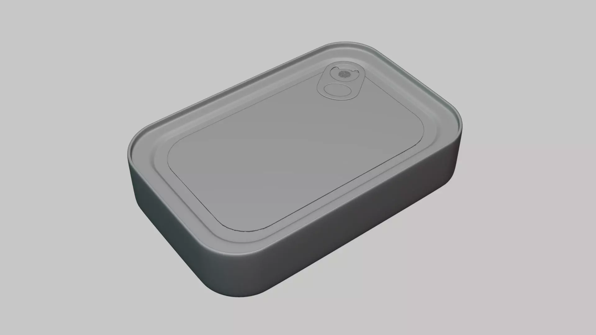 Tin Box Package - Geometry Only No Textures No Materials 3D model_3