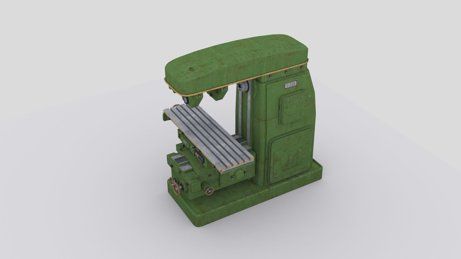 horizontal milling machine 1 Low-poly 3D model_7