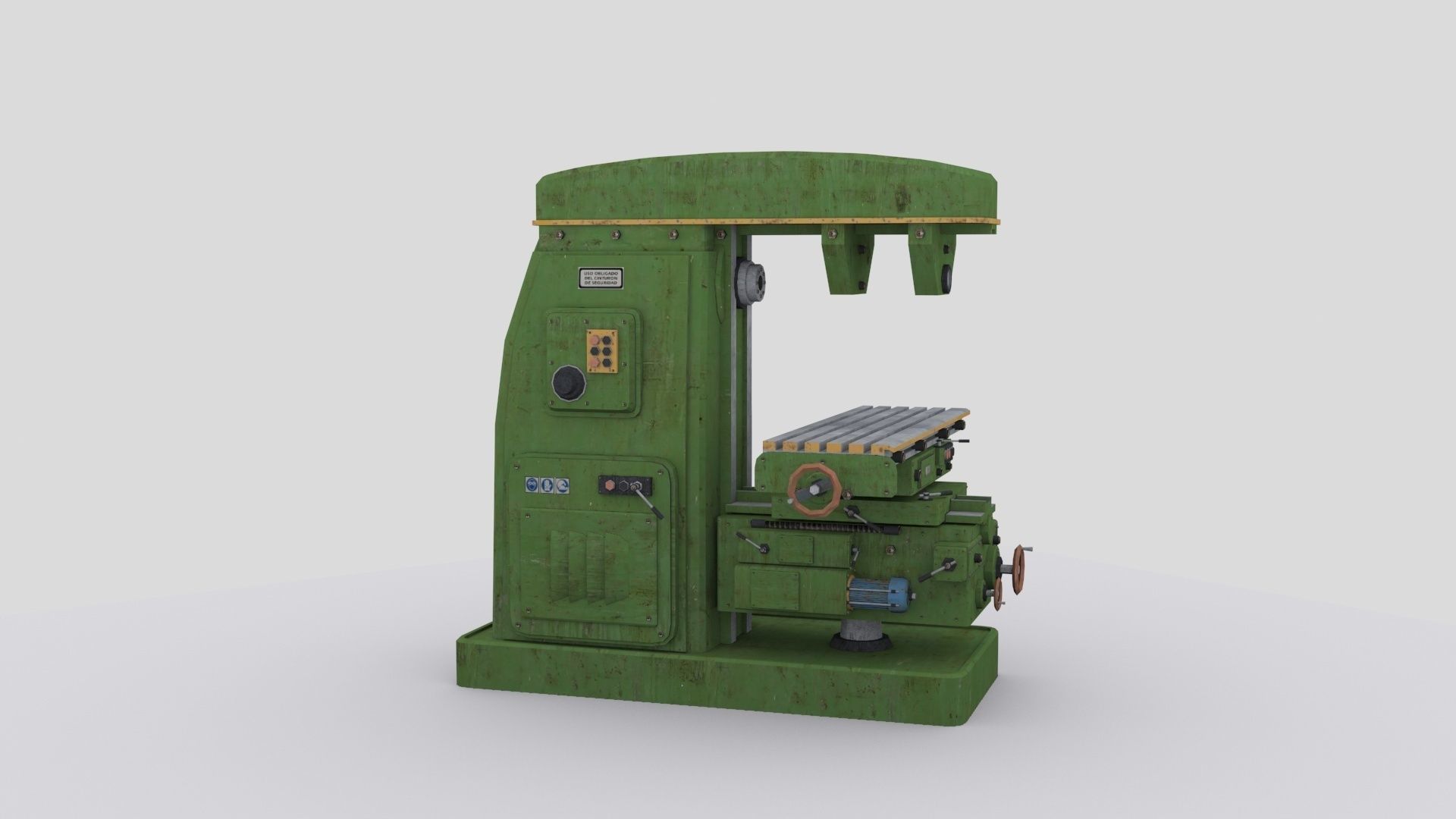 horizontal milling machine 1 Low-poly 3D model_1