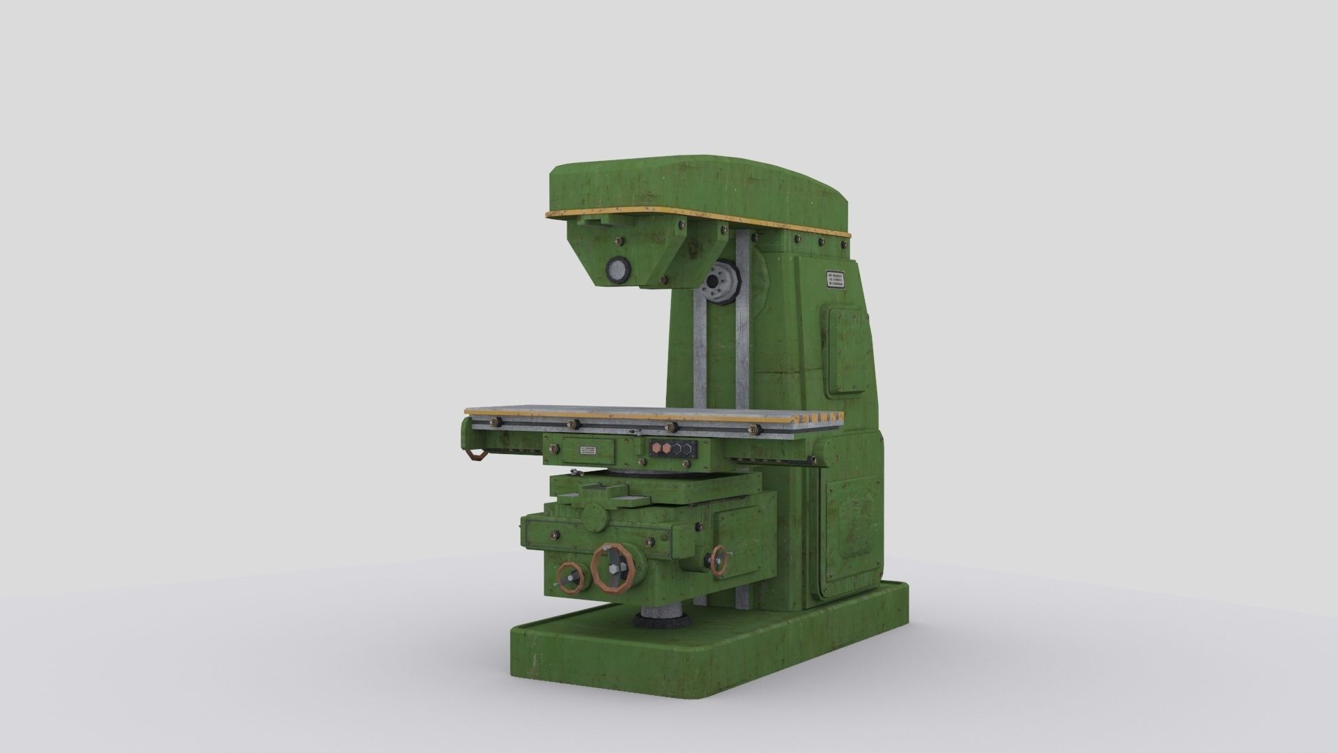 horizontal milling machine 1 Low-poly 3D model_6